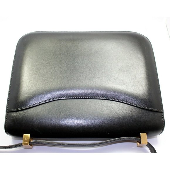 AUTHENTIC HERMES 23CM BLACK BOX LEATHER GHW CONSTANCE HANDBAG - Picture 6 of 8